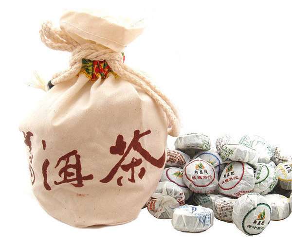 Чай Пуэр (подарочный мешок, 5 видов, 50 шт)